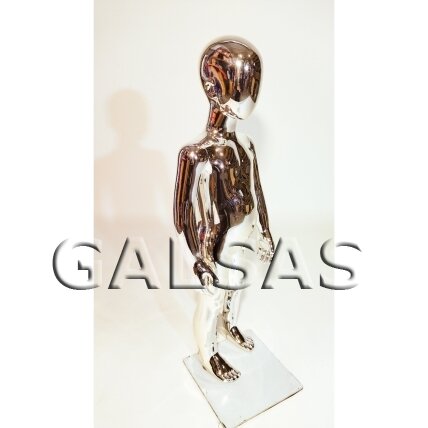 Child Mannequin VAI-SILVER-85 - full-body, silver color. Plastic 4
