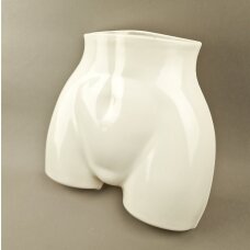 Половинчатый подвесной манекен-торс из пластика 1/2-ST-SUB-M-B для демонстрации женского нижнего белья.Белый цвет