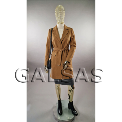 Gold Female Mannequin with an Original Metal Head - Model BF3-TIN-GOLD. Full-body. 1