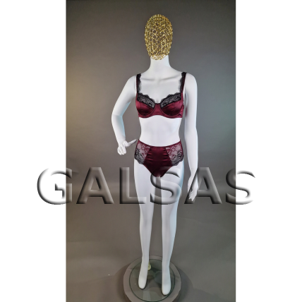 Female Mannequin 6007-TINKL-B-MAT - matte white, with woven mesh head. Plastic. 9