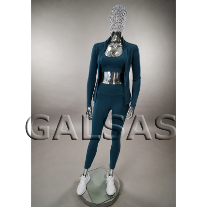 Mirror-Chrome Female Full-Body Mannequin with Woven Mesh Head - BF1-TINKL-SILVER 6 Mirror-Chrome Female Full-Body Mannequin with Woven Mesh Head - BF1-TINKL-SILVER 6