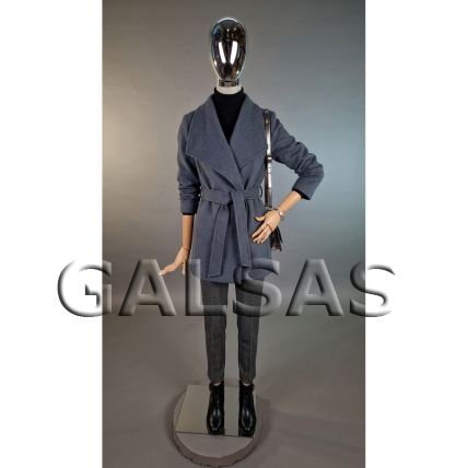 Female Mannequin with Wooden Arms, Linen Body and Silver-Colored Head - for Clothing, Stores and Exhibitions 6