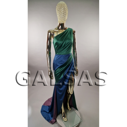 Gold Female Full-Body Mannequin with an Original Metal Head, Model BF2-TIN-GOLD. Plastic 3