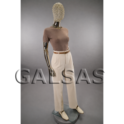 Gold Female Full-Body Mannequin with Elegant Mesh Head - Model BF1-TIN-GOLD. Full-body. Plastic 4 Gold Female Full-Body Mannequin with Elegant Mesh Head - Model BF1-TIN-GOLD. Full-body. Plastic 4