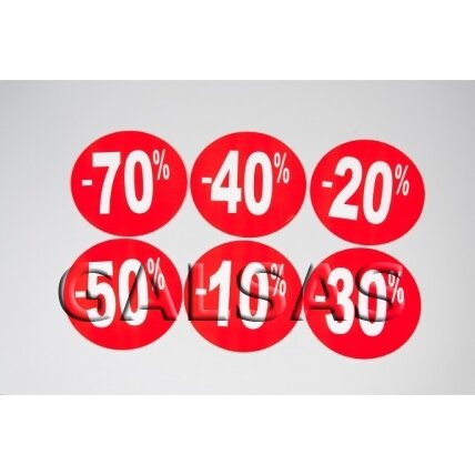 20% Discount Label - Round Paper. Choose the label diameter: 120 mm, 250 mm. 1
