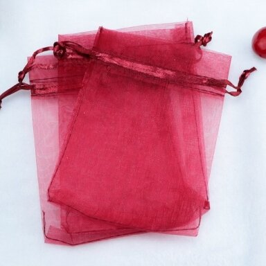 Burgundy Organza Gift Bags, 7 x 9 cm, Pack of 100 Burgundy Organza Gift Bags, 7 x 9 cm, Pack of 100