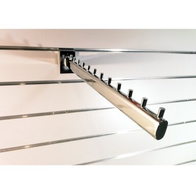 Slatwall Clothes Hanger Hook. Chrome-Plated. Length 400 mm Slatwall Clothes Hanger Hook. Chrome-Plated. Length 400 mm