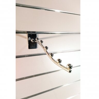 Slatwall Hook – "Wave" Shape, 250 mm Length, for Clothing