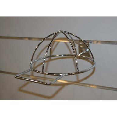 Slatwall Headwear Hanger, chrome-plated
