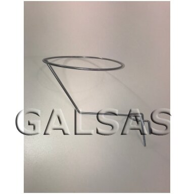 Headwear hanger for gridwall panel. Horizontal. Silver color