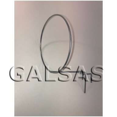 Hat Rack for Gridwall. Hanging, vertical, silver color.