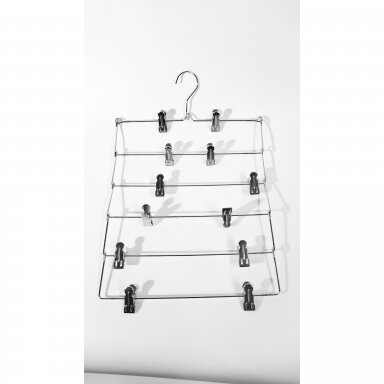 Metal hanger panel, 12 clips, chrome-plated