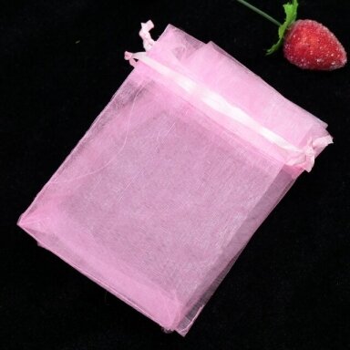 Pink Organza Gift Bags, 9 x 12 cm, Pack of 100 Pink Organza Gift Bags, 9 x 12 cm, Pack of 100