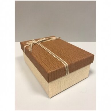 Dveju dalių dovanų dėžutė 16 x 23 x 9,5 cm (mod 4) -  popierinė, dvispalvė, 3 vnt komplektas