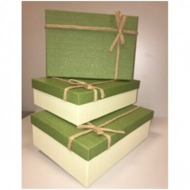Dāvanu kastīte 21 x 29 x 9,5 cm(mod 5) - papīrs, divkrāsu, divdaļīgs, komplektā 3