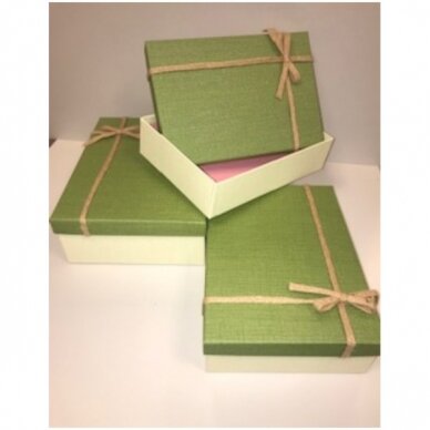Dovanų dėžutė 21 x 29 x 9,5 cm(mod 5) -  popierinė, dvispalvė, dviejų dalių, 3 vnt komplektas