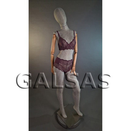 Full-Body Linen-Covered Female Mannequin with Wooden Arms. For Clothing Retail, Exhibitions, and Stores 4 Full-Body Linen-Covered Female Mannequin with Wooden Arms. For Clothing Retail, Exhibitions, and Stores 4