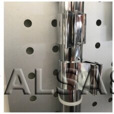 Держатель для стекла или зеркала на трубу диаметром 25 мм, пластик, цвет хром