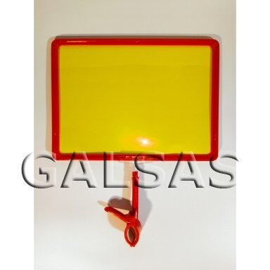 A4 frame with alligator clip holder for advertising, price tags, and additional information. A4 frame with alligator clip holder for advertising, price tags, and additional information.
