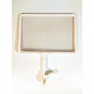 A5 frame with alligator clip holder for advertising, price tags, and additional information. A5 frame with alligator clip holder for advertising, price tags, and additional information.