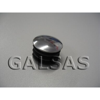 External chrome-colored plastic end cap for D-25 mm tube.