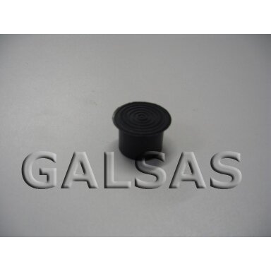 External plastic support end cap for a chrome-plated 25 mm tube.