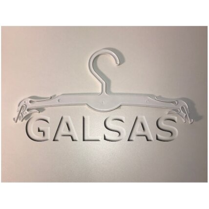 Apakšveļas pakaramais. Balta plastmasa. Garums 26,5 cm.Tirdzniecība iepakojumos pa 100 gab. 1