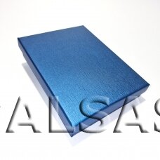 Dovanų dėžutė - popierinė - 16 x 19 x 3 cm(h) - Mėlyna spalva