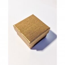 Dėžutės popierinės - dovanoms - 5 x 5 x 3 cm - Bronzės spalva