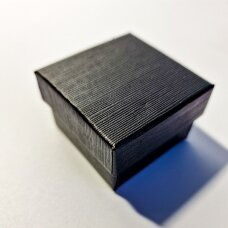 Dovanų dėžutė papuošalams 9 x 9 x 3 cm(h) - Juodos blizgios spalvos