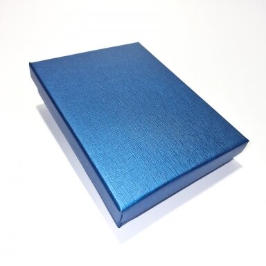 Blue Paper Jewelry Gift Box with Black Foam Insert, 16 x 19 x 3 cm, Pack of 6 Blue Paper Jewelry Gift Box with Black Foam Insert, 16 x 19 x 3 cm, Pack of 6