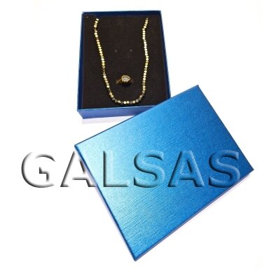 Blue Paper Jewelry Gift Box with Black Foam Insert, 16 x 19 x 3 cm, Pack of 6 Blue Paper Jewelry Gift Box with Black Foam Insert, 16 x 19 x 3 cm, Pack of 6