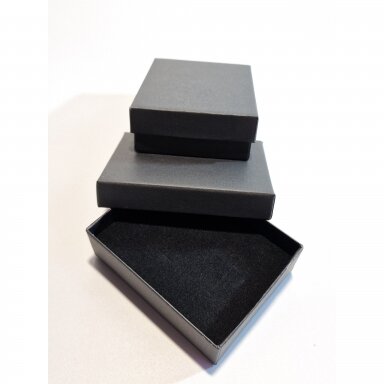 Matte Black Paper Jewelry Gift Box with Black Foam Insert, 5 x 8 x 2.2 cm, Pack of 24 Matte Black Paper Jewelry Gift Box with Black Foam Insert, 5 x 8 x 2.2 cm, Pack of 24