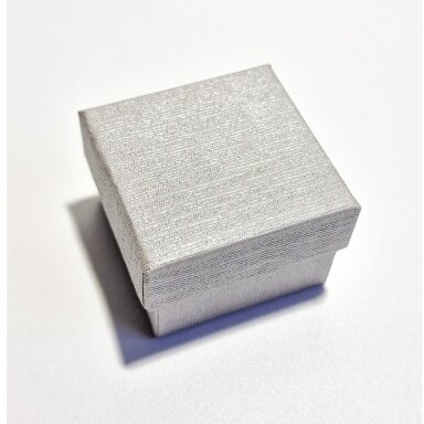 Paper Jewelry Gift Box with Velvet Foam Insert, Silver, 9 x 9 x 3 cm (h), Pack of 12 Paper Jewelry Gift Box with Velvet Foam Insert, Silver, 9 x 9 x 3 cm (h), Pack of 12