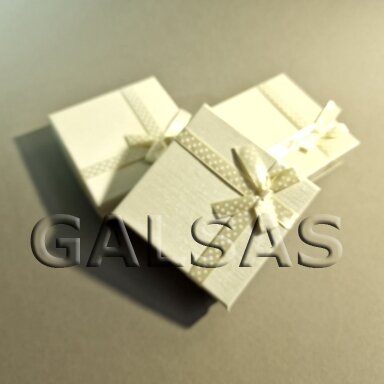 Paper Jewelry Gift Box with Bow, White, 9 x 9 x 3 cm, Pack of 12 Paper Jewelry Gift Box with Bow, White, 9 x 9 x 3 cm, Pack of 12