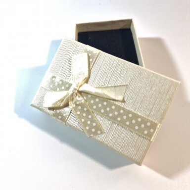 Paper Gift Box with Bow, Ivory, 5 x 8 x 2.2 cm, Pack of 24 Paper Gift Box with Bow, Ivory, 5 x 8 x 2.2 cm, Pack of 24