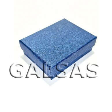 Dovanų dėžutė - popierinė - 5 x 8 x 2,2 cm(h) - Mėlyna spalva