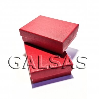 Popierinės dežutės dovanoms 5 x 8 x 2,2 cm - Raudona spalva