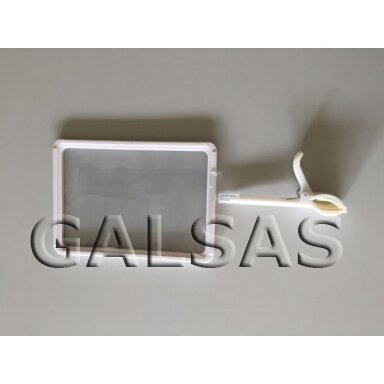 A5 frame with alligator clip holder for advertising, price tags, and additional information. A5 frame with alligator clip holder for advertising, price tags, and additional information.