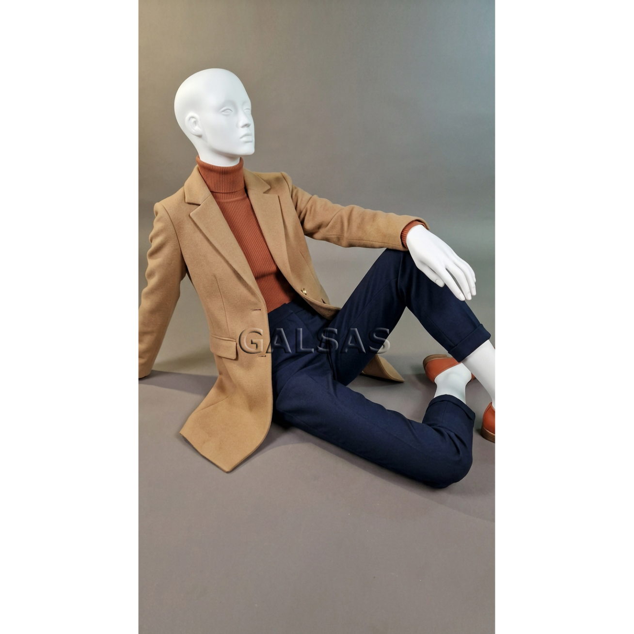Seated Female Full-Body Mannequin ST84-SED, Matte White, Plastic 20