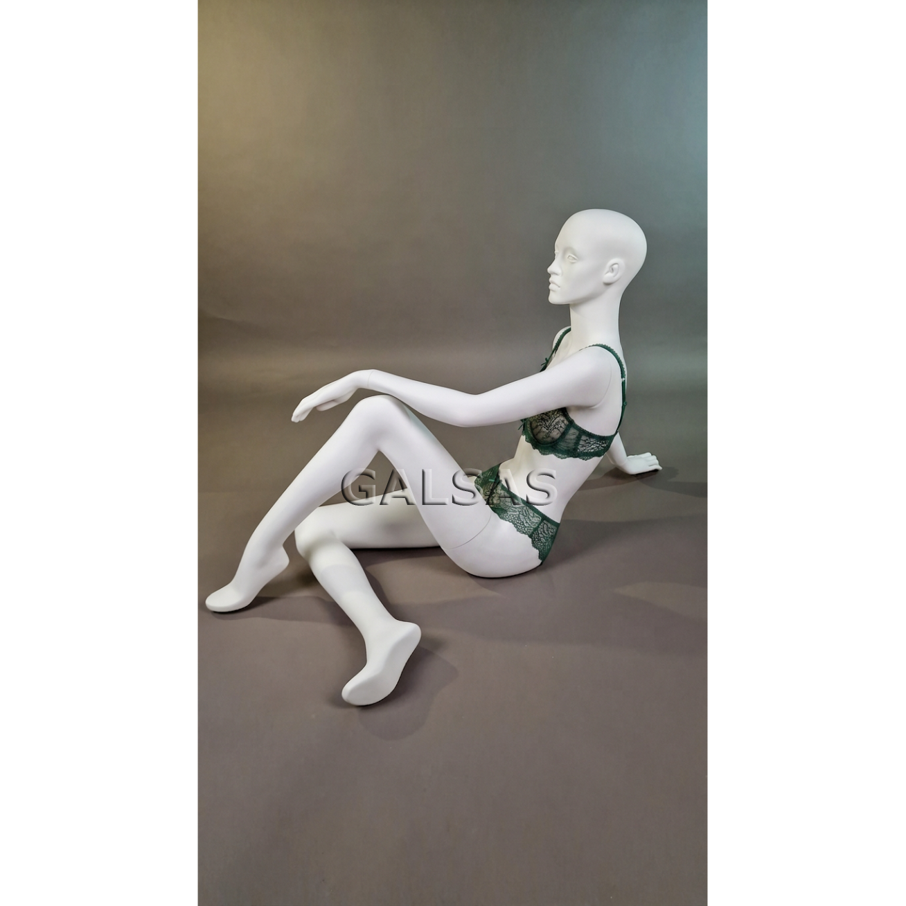 Seated Female Full-Body Mannequin ST84-SED, Matte White, Plastic 7 Seated Female Full-Body Mannequin ST84-SED, Matte White, Plastic 7