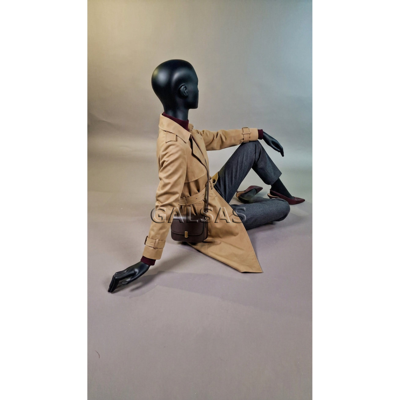 Seated Mannequin ST83-SED - female, full-body, black, matte. Plastic 12 Seated Mannequin ST83-SED - female, full-body, black, matte. Plastic 12