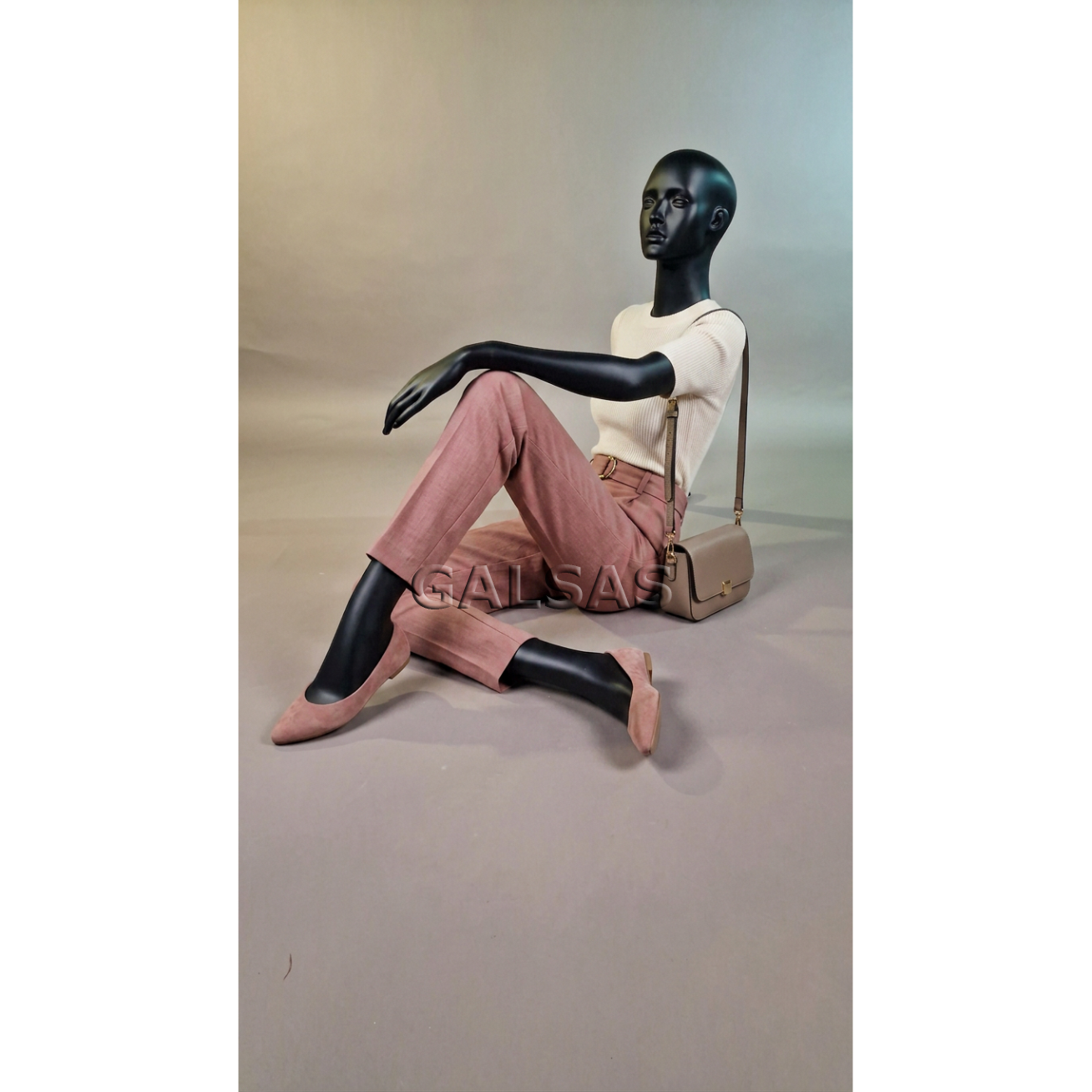 Seated Mannequin ST83-SED - female, full-body, black, matte. Plastic 8 Seated Mannequin ST83-SED - female, full-body, black, matte. Plastic 8