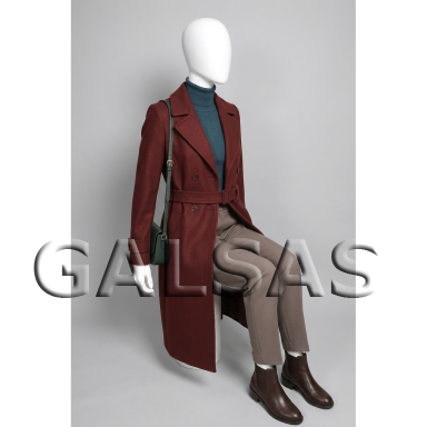 Seated Female Full-Body Mannequin TF2-B-MAT – full-body, white, matte. Plastic Seated Female Full-Body Mannequin TF2-B-MAT – full-body, white, matte. Plastic
