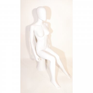 Seated Female Full-Body Mannequin TF2-B-MAT – full-body, white, matte. Plastic Seated Female Full-Body Mannequin TF2-B-MAT – full-body, white, matte. Plastic