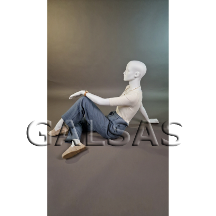 Seated Female Full-Body Mannequin ST84-SED, Matte White, Plastic 12 Seated Female Full-Body Mannequin ST84-SED, Matte White, Plastic 12