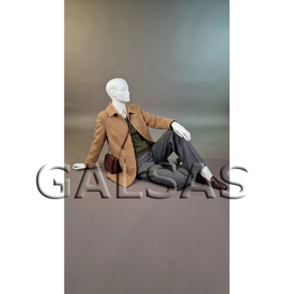 Seated Female Full-Body Mannequin ST84-SED, Matte White, Plastic 1 Seated Female Full-Body Mannequin ST84-SED, Matte White, Plastic 1
