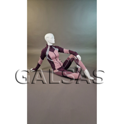 Seated Female Full-Body Mannequin ST84-SED, Matte White, Plastic 3 Seated Female Full-Body Mannequin ST84-SED, Matte White, Plastic 3