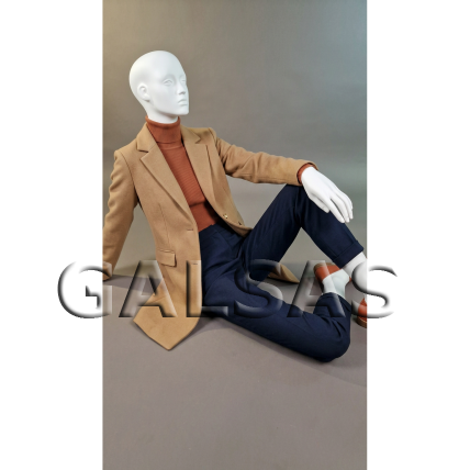 Seated Female Full-Body Mannequin ST84-SED, Matte White, Plastic 20 Seated Female Full-Body Mannequin ST84-SED, Matte White, Plastic 20