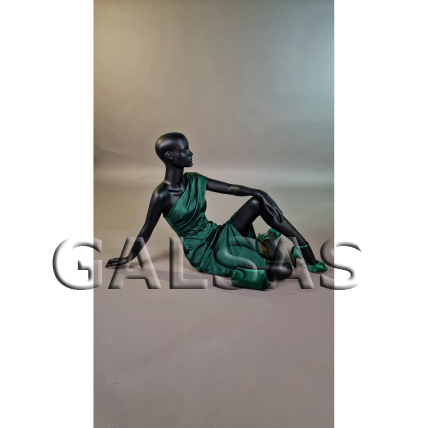 Seated Mannequin ST83-SED - female, full-body, black, matte. Plastic 16 Seated Mannequin ST83-SED - female, full-body, black, matte. Plastic 16